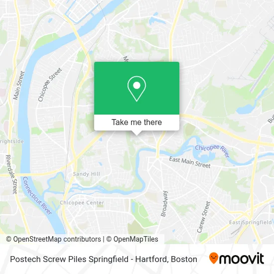 Postech Screw Piles Springfield - Hartford map