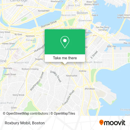 Roxbury Mobil map