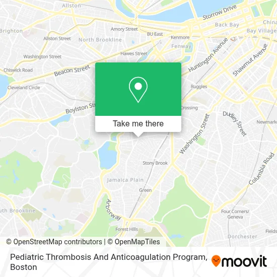 Pediatric Thrombosis And Anticoagulation Program map