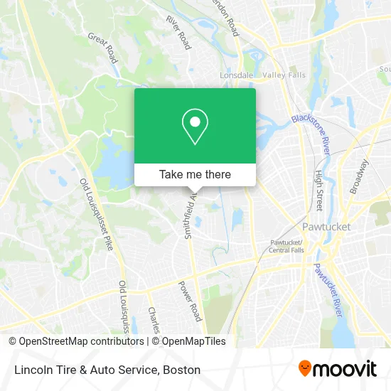 Lincoln Tire & Auto Service map