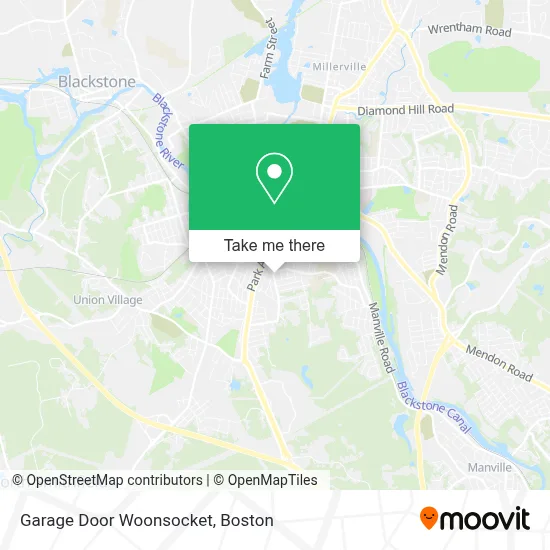 Garage Door Woonsocket map