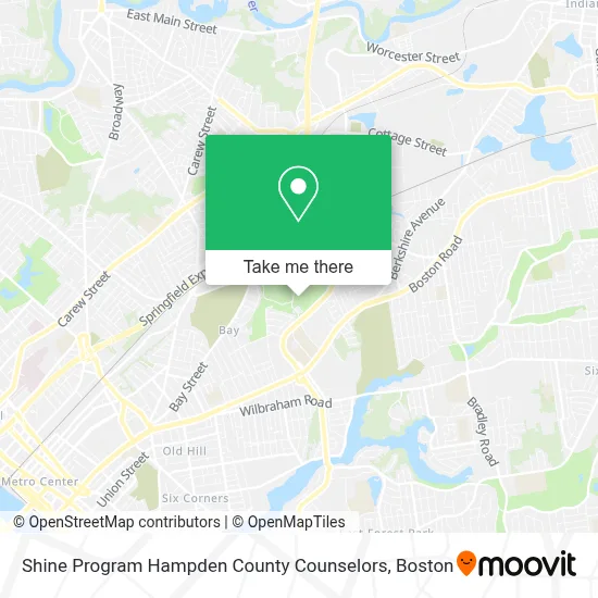 Shine Program Hampden County Counselors map
