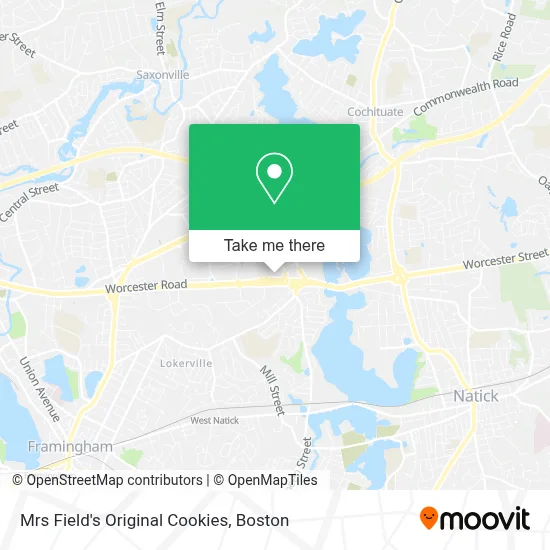 Mrs Field's Original Cookies map