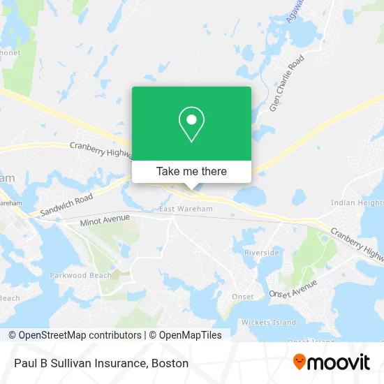 Paul B Sullivan Insurance map