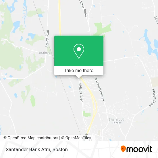 Santander Bank Atm map