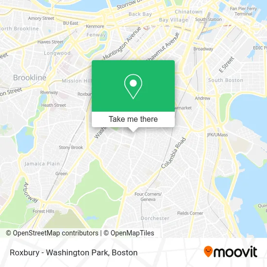 Roxbury - Washington Park map