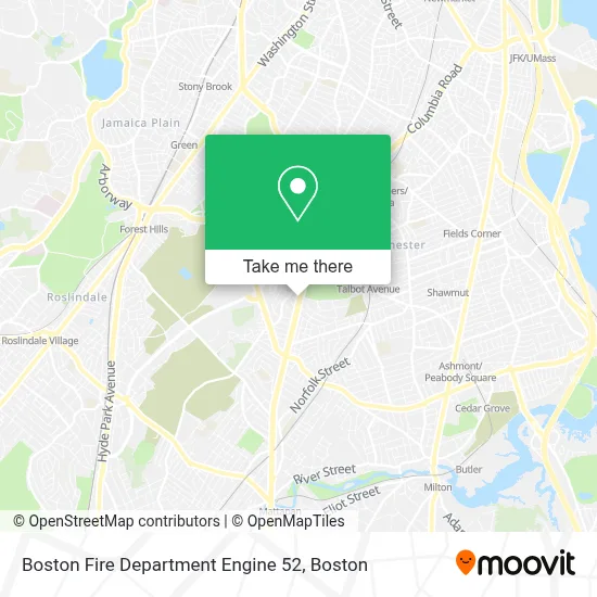 Boston Fire Department Engine 52 map