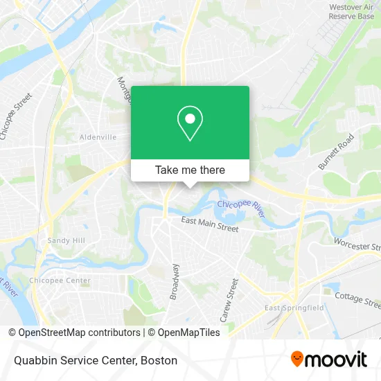 Quabbin Service Center map
