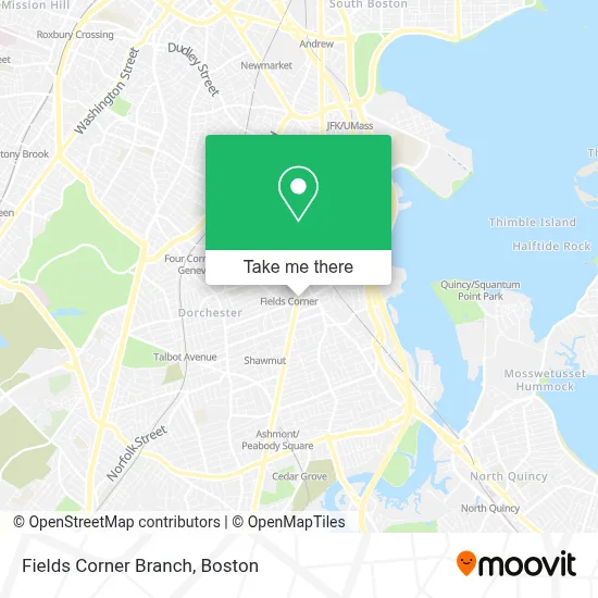 Fields Corner Branch map