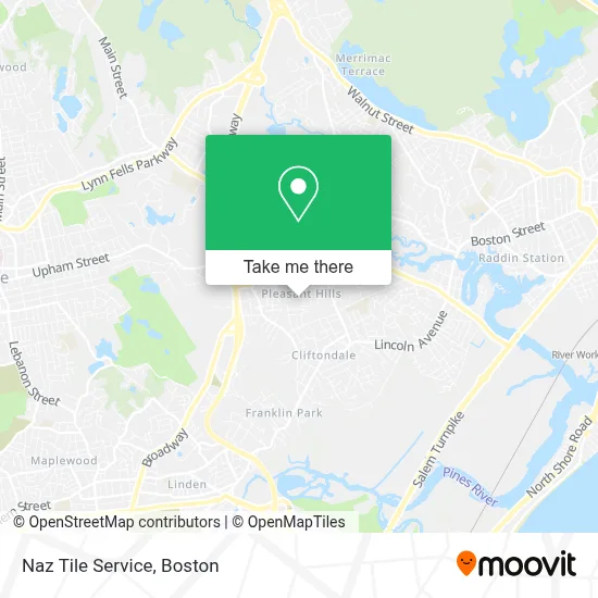 Naz Tile Service map