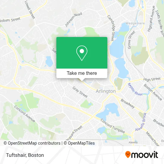 Tuftshair map