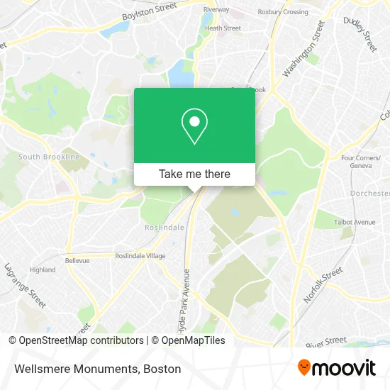 Wellsmere Monuments map
