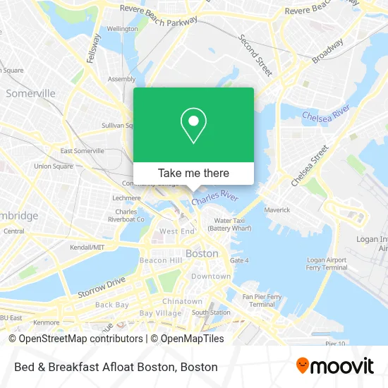 Bed & Breakfast Afloat Boston map