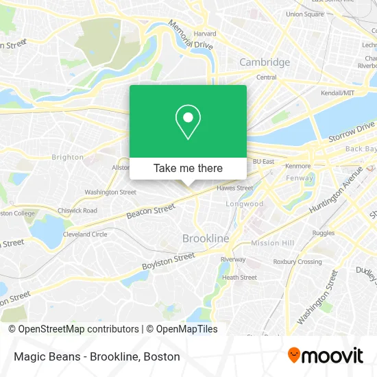 Magic Beans - Brookline map