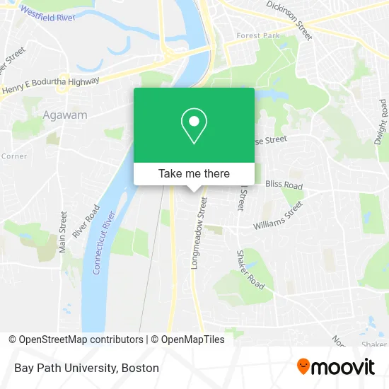 Bay Path University map