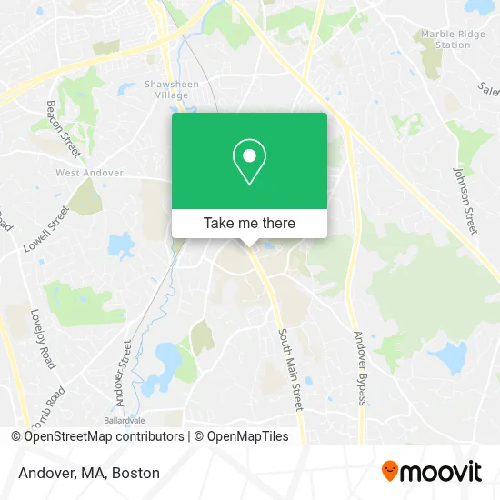 Andover, MA map