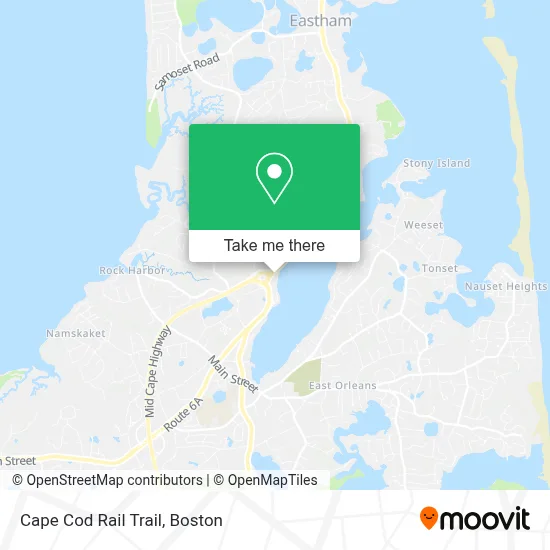 Cape Cod Rail Trail map