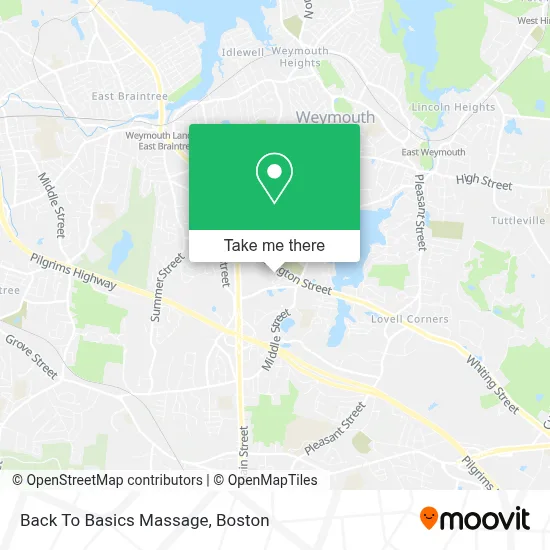 Back To Basics Massage map