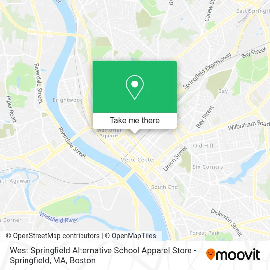 West Springfield Alternative School Apparel Store - Springfield, MA map