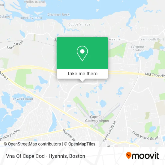 Vna Of Cape Cod - Hyannis map