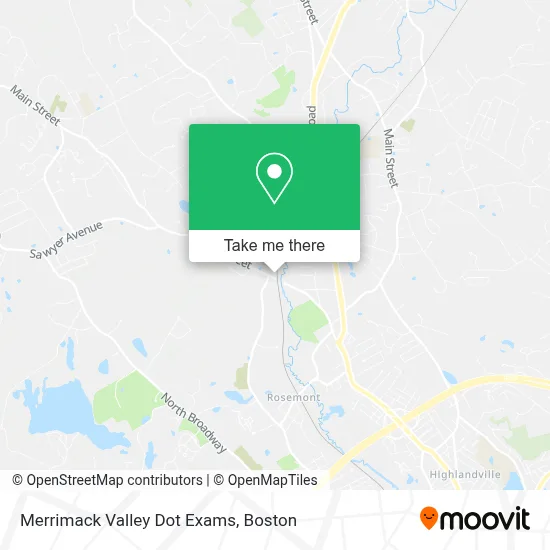 Merrimack Valley Dot Exams map