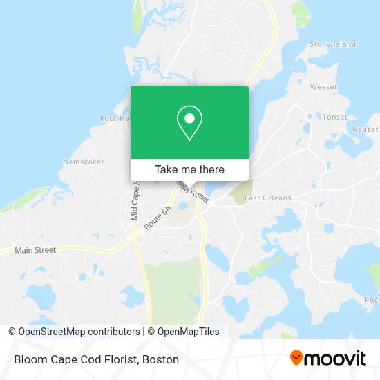 Bloom Cape Cod Florist map