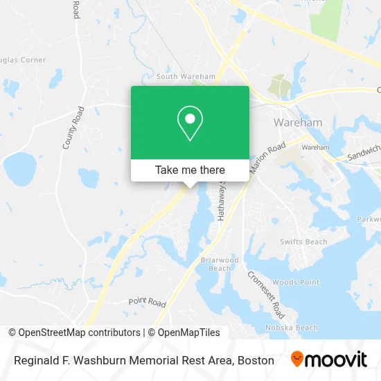 Reginald F. Washburn Memorial Rest Area map