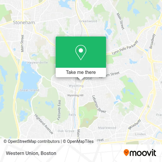 Western Union map
