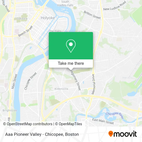 Aaa Pioneer Valley - Chicopee map