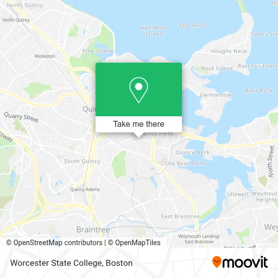 Worcester State College map