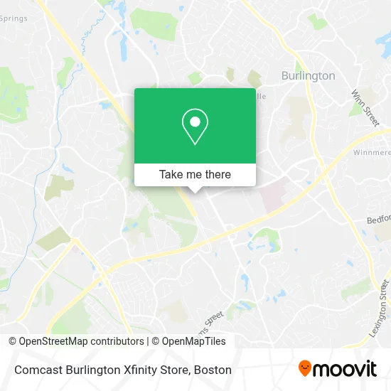 Comcast Burlington Xfinity Store map