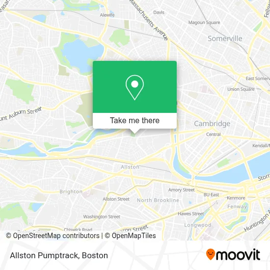 Allston Pumptrack map