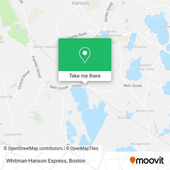 Whitman-Hanson Express map