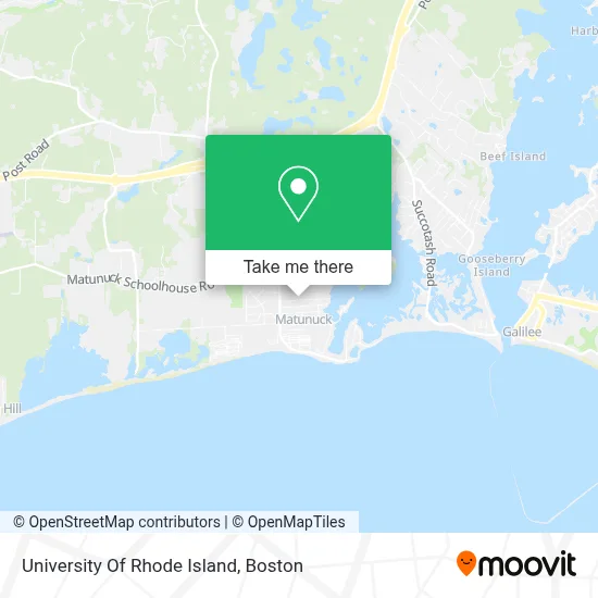 University Of Rhode Island map