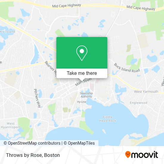 Throws by Rose map