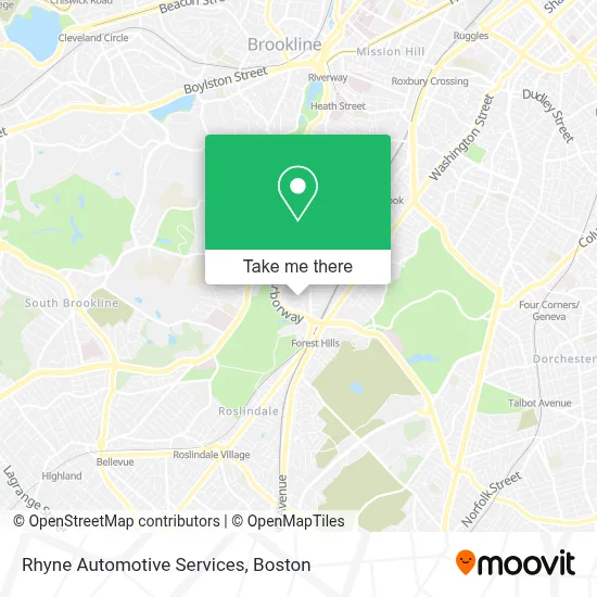 Rhyne Automotive Services map