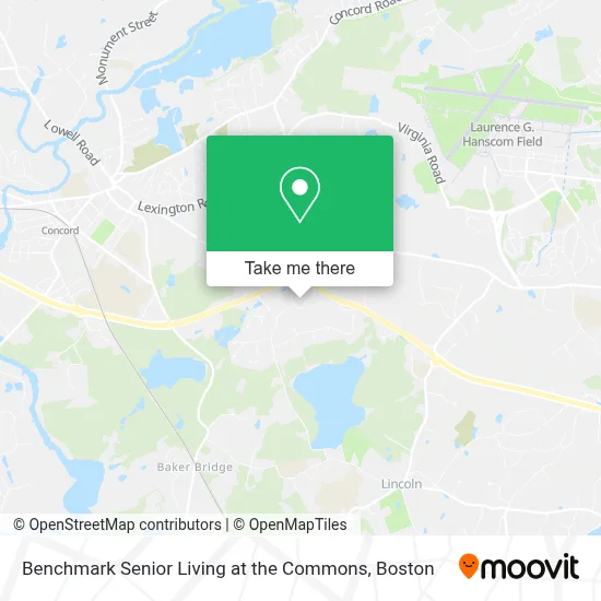 Benchmark Senior Living at the Commons map
