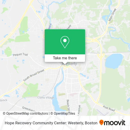Hope Recovery Community Center: Westerly map