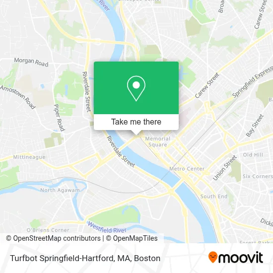Turfbot Springfield-Hartford, MA map