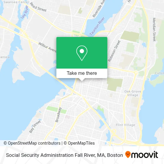 Social Security Administration Fall River, MA map