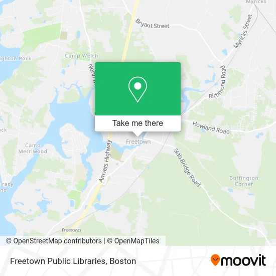 Freetown Public Libraries map