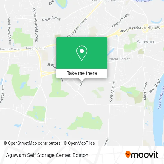 Agawam Self Storage Center map