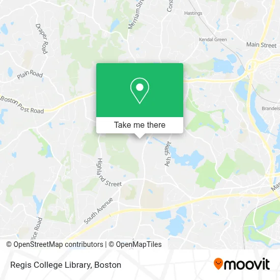 Regis College Library map