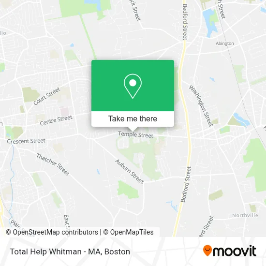 Total Help Whitman - MA map