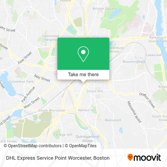 DHL Express Service Point Worcester map