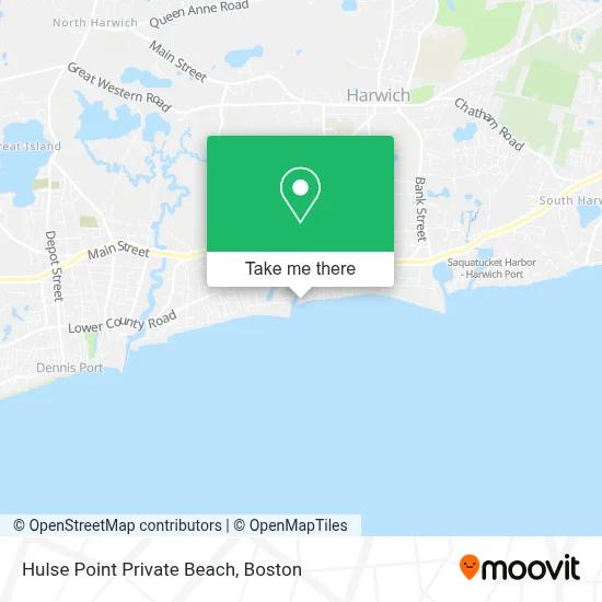 Hulse Point Private Beach map