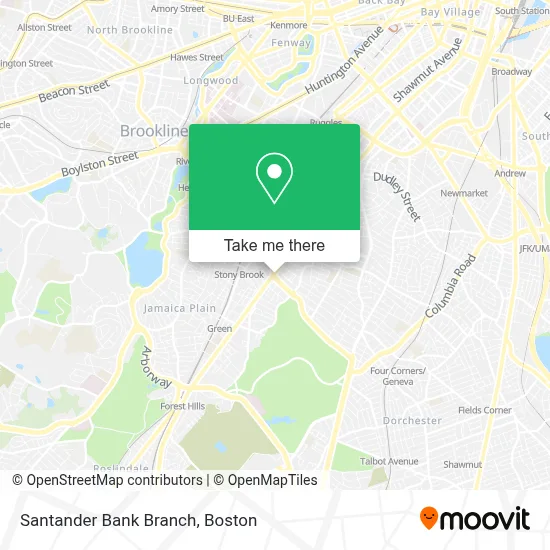 Santander Bank Branch map