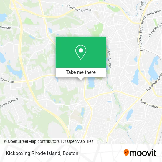 Kickboxing Rhode Island map
