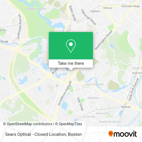 Sears Optical - Closed Location map