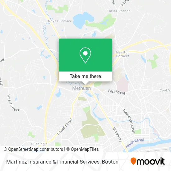 Martinez Insurance & Financial Services map